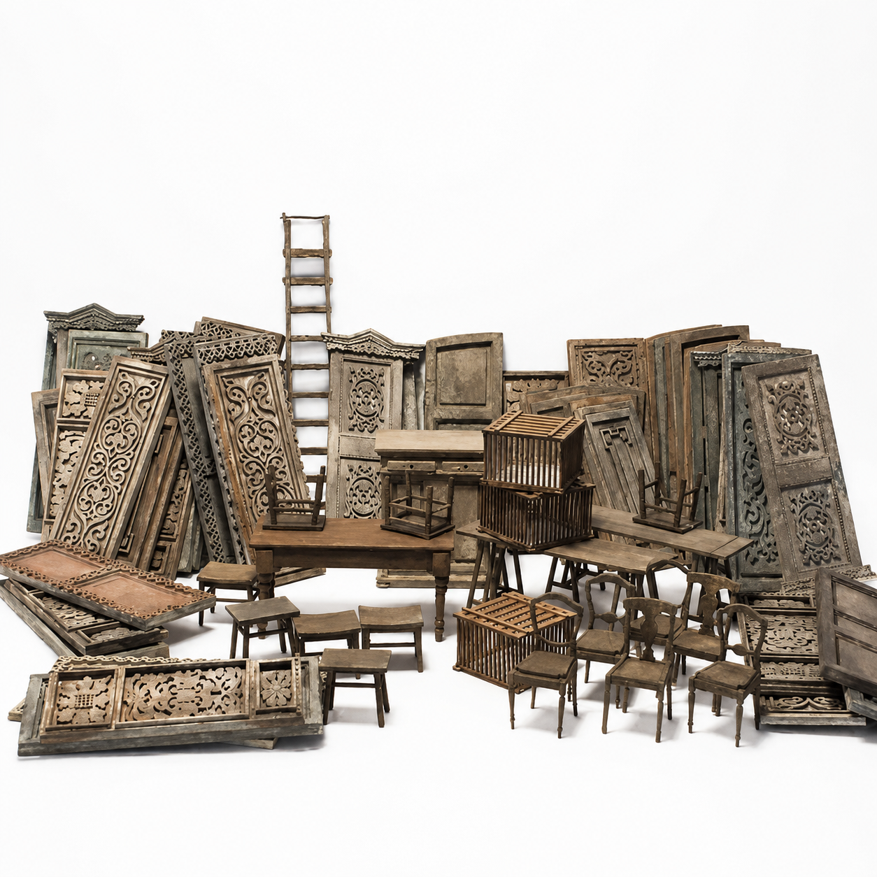 Fiddler on the Roof, a miniature sculptural scene by Dale Christopher Wells
